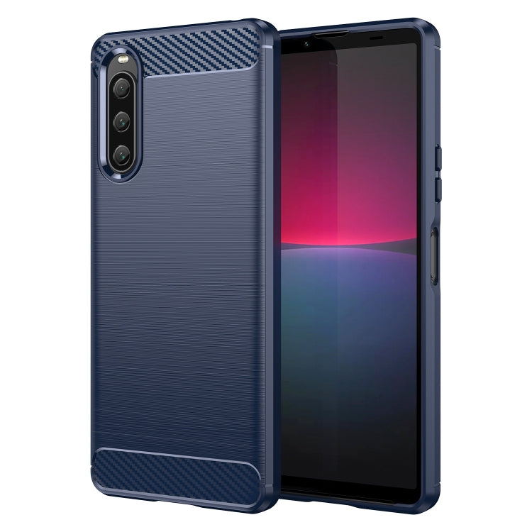 For Sony Xperia 10 V Brushed Texture Carbon Fiber TPU Phone Case