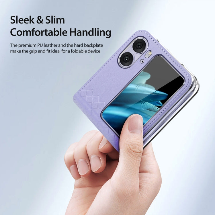 For OPPO Find N2 Flip DUX DUCIS Bril Series PU + TPU Phone Case