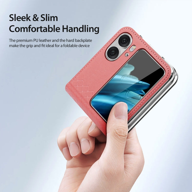 For OPPO Find N2 Flip DUX DUCIS Bril Series PU + TPU Phone Case