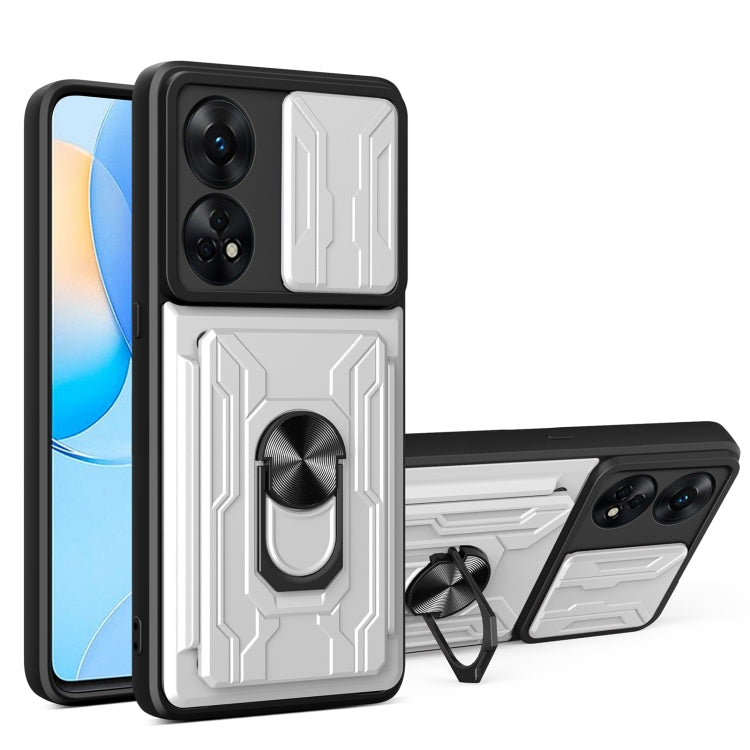 For OPPO Reno8 T 4G Sliding Camshield Card Phone Case