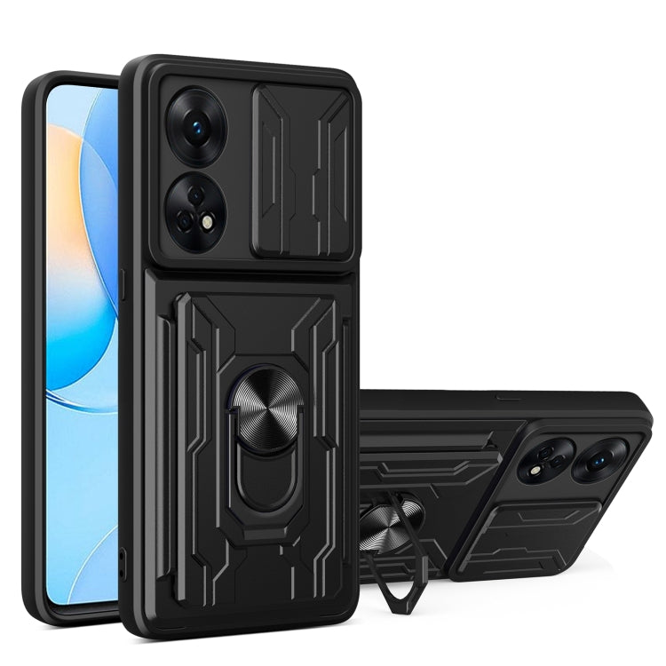 For OPPO Reno8 T 4G Sliding Camshield Card Phone Case