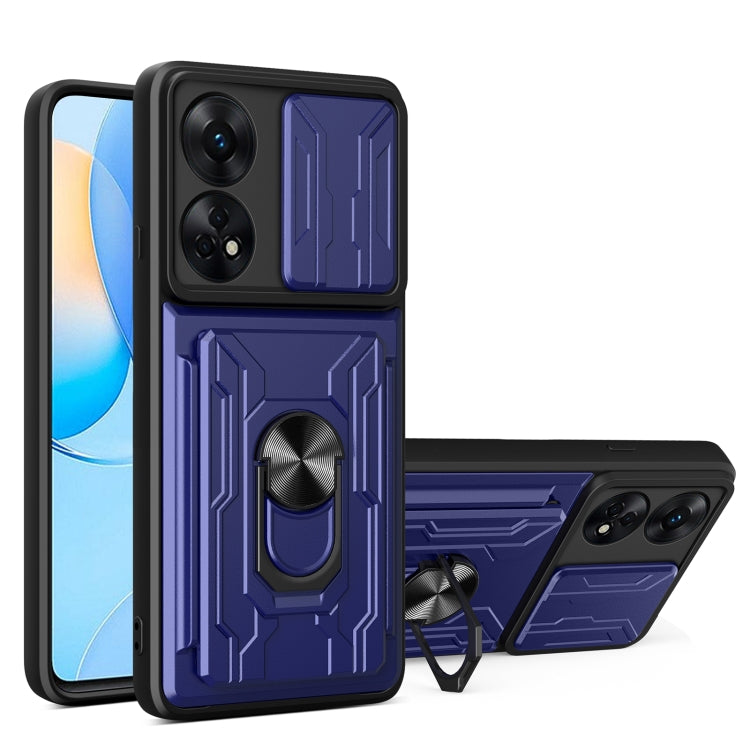 For OPPO Reno8 T 4G Sliding Camshield Card Phone Case