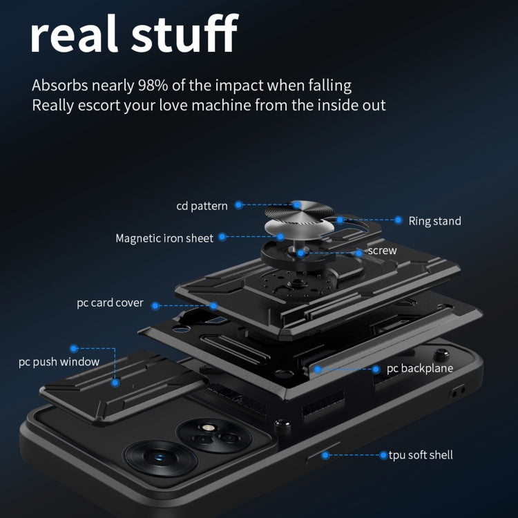 For OPPO Reno8 T 4G Sliding Camshield Card Phone Case