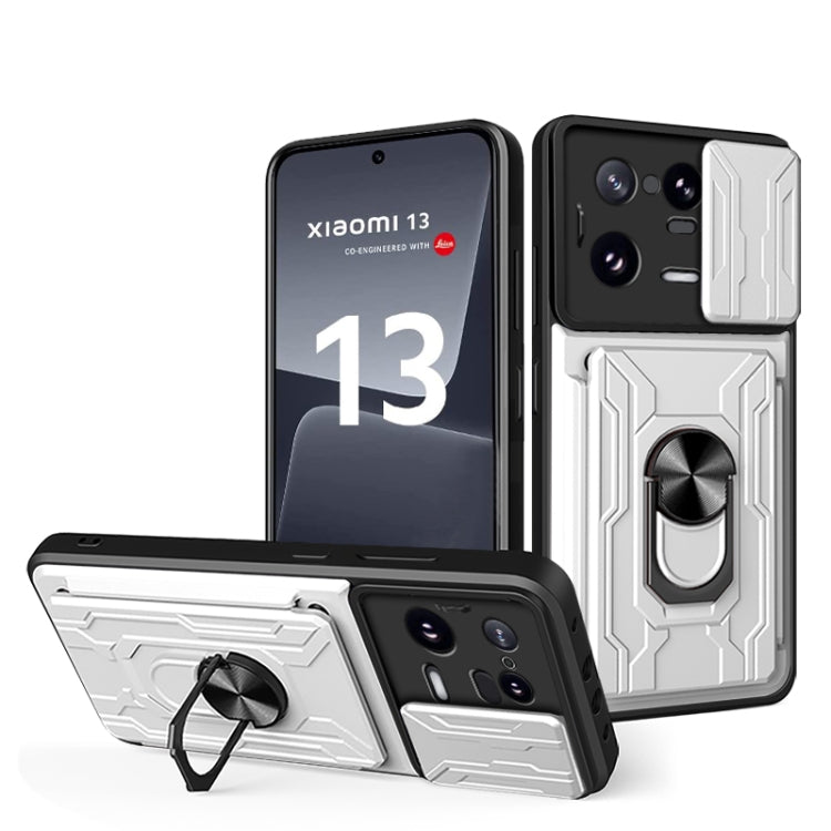 For Xiaomi 13 Pro Sliding Camshield TPU+PC Phone Case with Card Slot