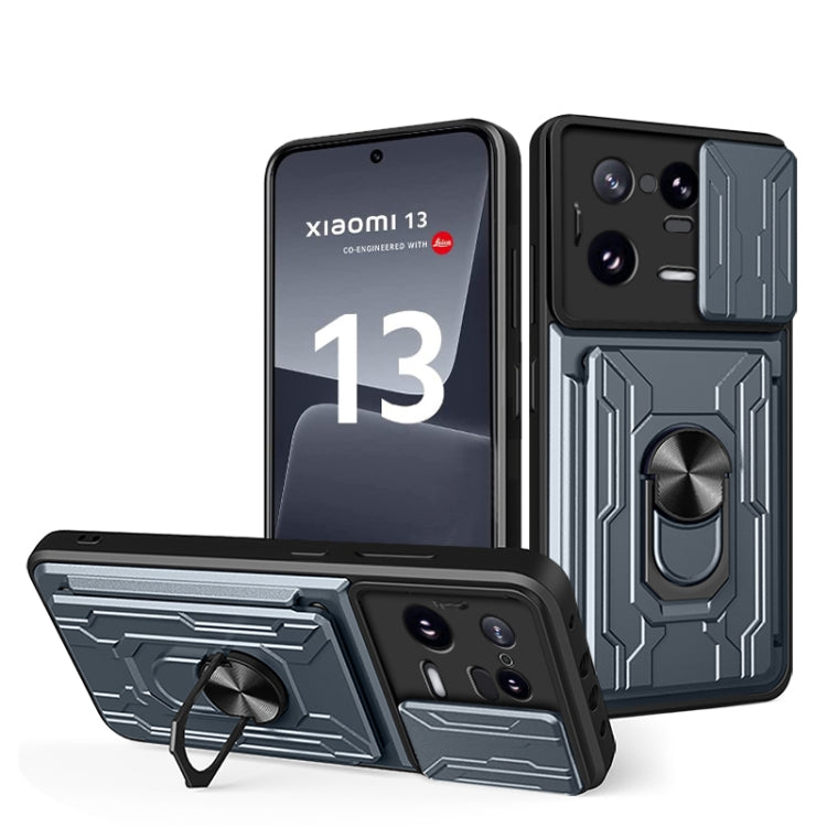 For Xiaomi 13 Pro Sliding Camshield TPU+PC Phone Case with Card Slot