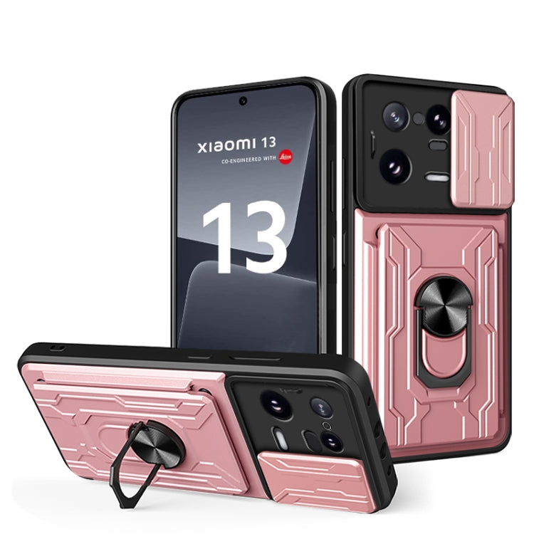 For Xiaomi 13 Pro Sliding Camshield TPU+PC Phone Case with Card Slot
