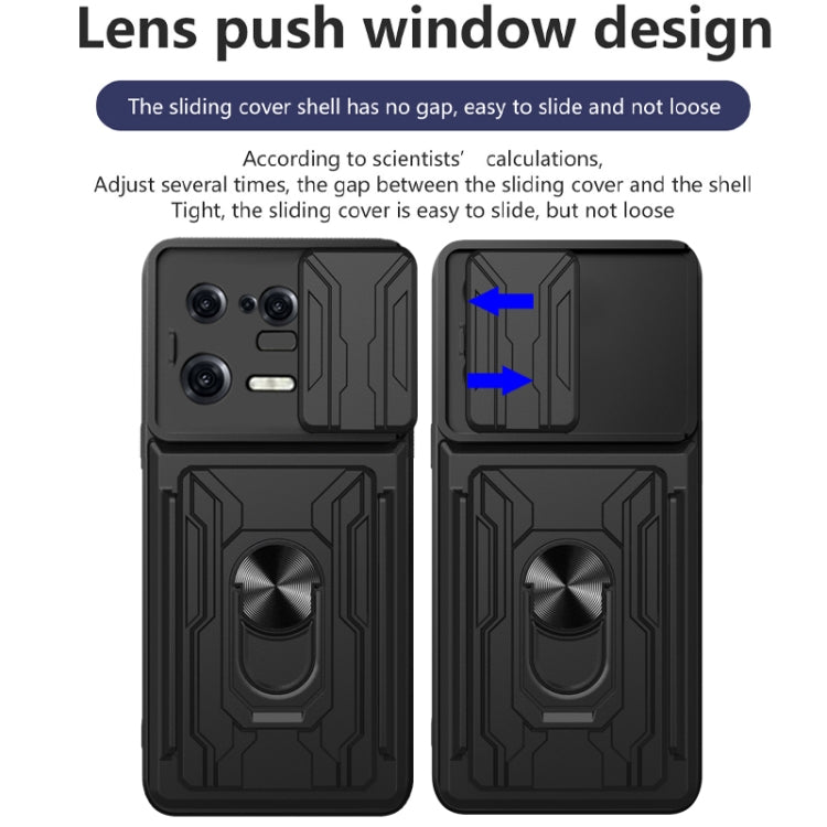 For Xiaomi 13 Pro Sliding Camshield TPU+PC Phone Case with Card Slot