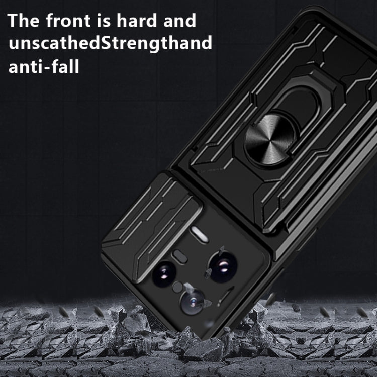 For Xiaomi 13 Pro Sliding Camshield TPU+PC Phone Case with Card Slot