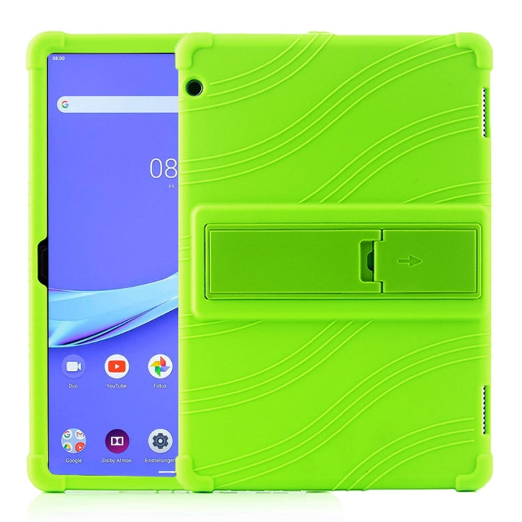 For Lenovo Tab M10 Tablet PC Silicone Protective Case with Invisible Bracket