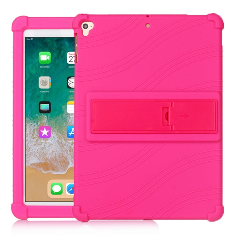 For iPad 6 (9.7 Universal) Tablet PC Silicone Protective Case with Invisible Bracket