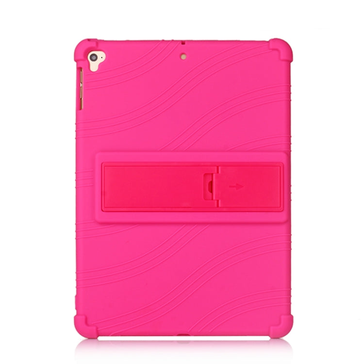 For iPad 6 (9.7 Universal) Tablet PC Silicone Protective Case with Invisible Bracket