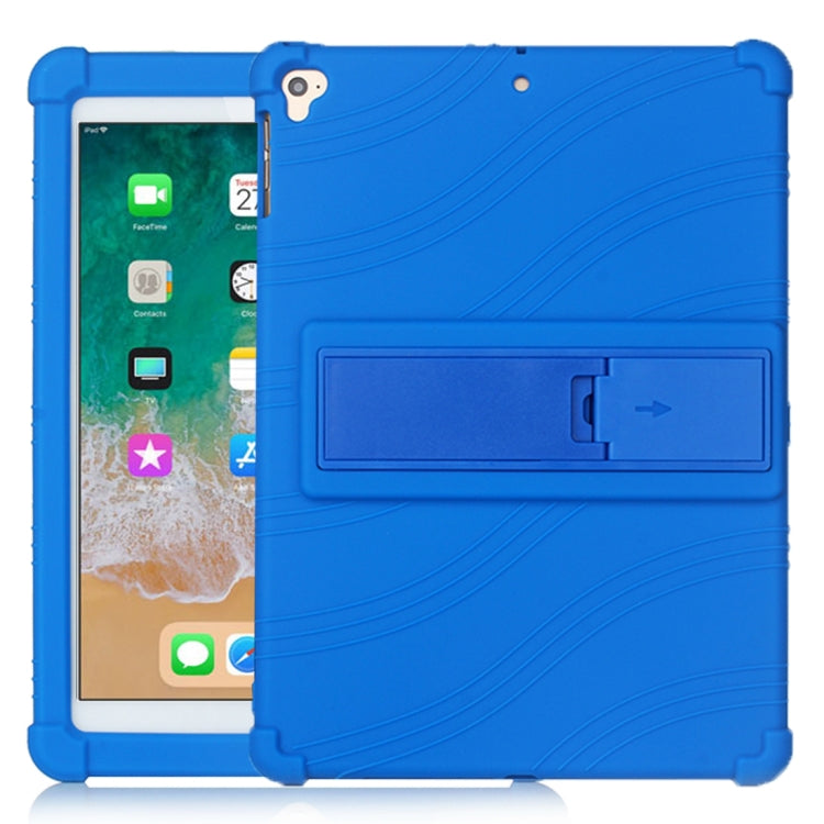 For iPad 6 (9.7 Universal) Tablet PC Silicone Protective Case with Invisible Bracket