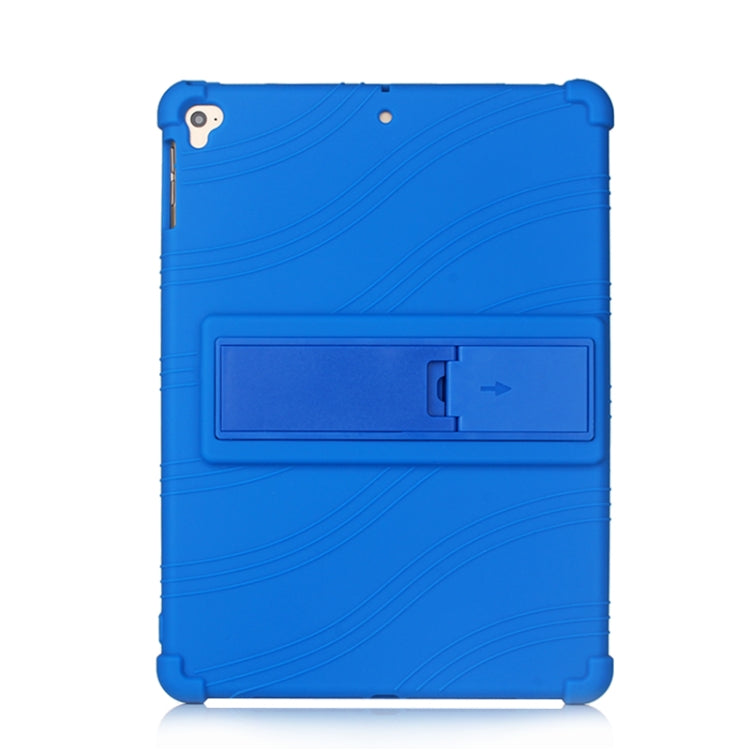 For iPad 6 (9.7 Universal) Tablet PC Silicone Protective Case with Invisible Bracket