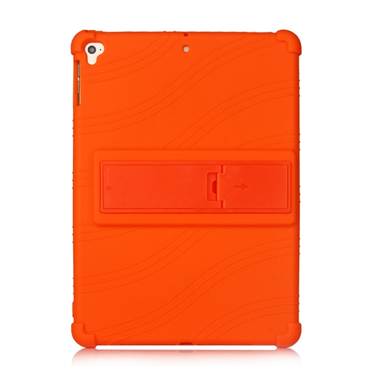 For iPad 6 (9.7 Universal) Tablet PC Silicone Protective Case with Invisible Bracket