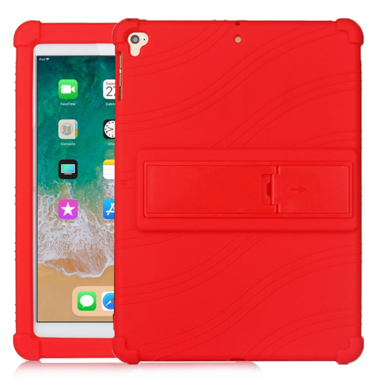 For iPad 6 (9.7 Universal) Tablet PC Silicone Protective Case with Invisible Bracket