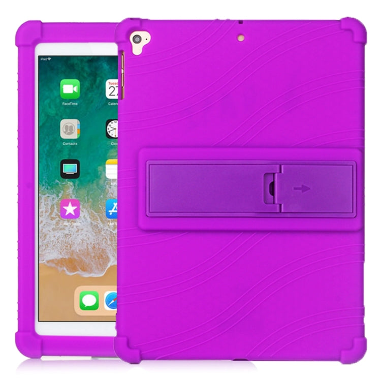 For iPad 6 (9.7 Universal) Tablet PC Silicone Protective Case with Invisible Bracket