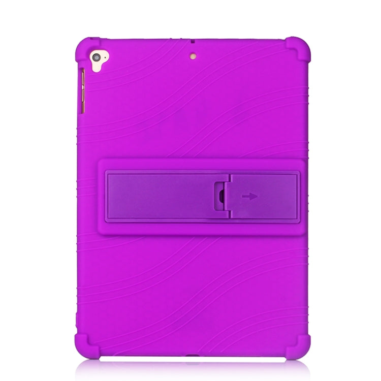 For iPad 6 (9.7 Universal) Tablet PC Silicone Protective Case with Invisible Bracket