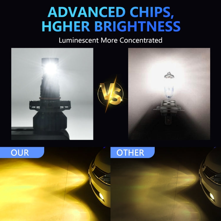 EV23 1 Pair 5202 60W / 15000LM / DC 9-16V IP68 Waterproof Car RGB Fog Light