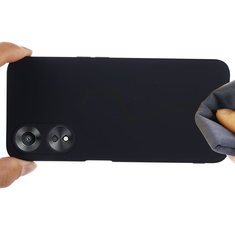 For OPPO A58 5G / A58x / A78 5G Global Pure Color Liquid Silicone Shockproof Phone Case