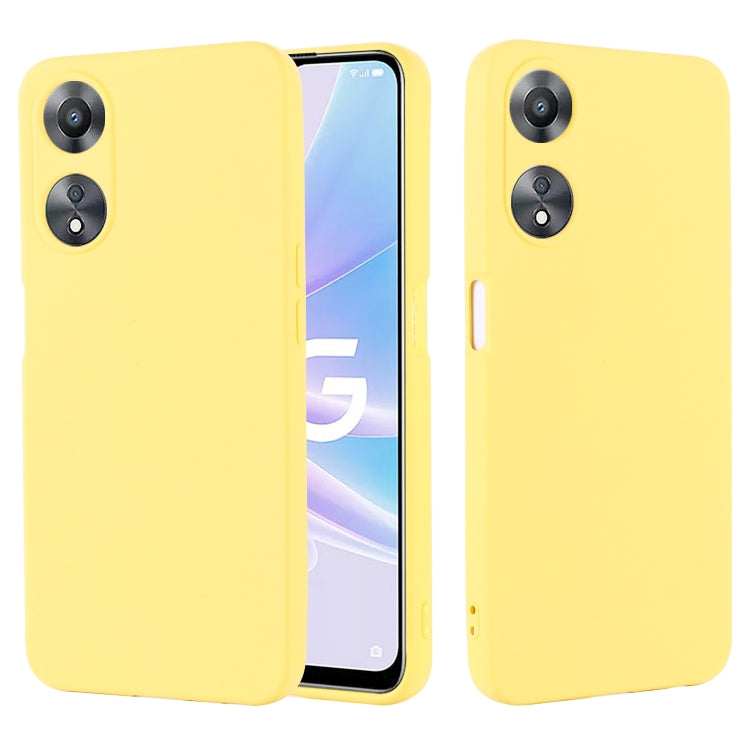 For OPPO A58 5G / A58x / A78 5G Global Pure Color Liquid Silicone Shockproof Phone Case
