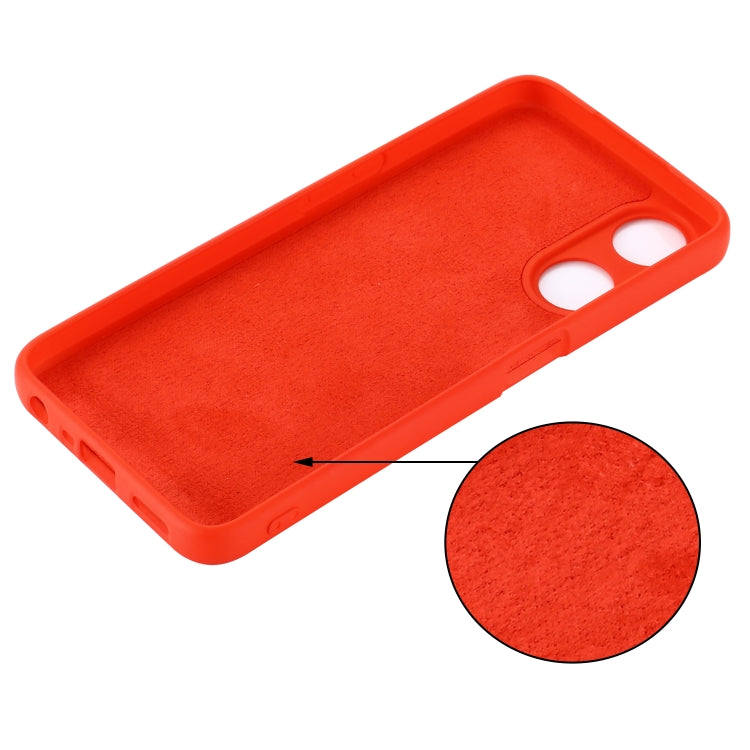 For OPPO A58 5G / A58x / A78 5G Global Pure Color Liquid Silicone Shockproof Phone Case