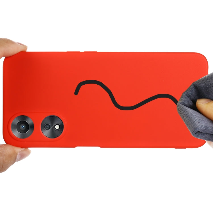 For OPPO A58 5G / A58x / A78 5G Global Pure Color Liquid Silicone Shockproof Phone Case