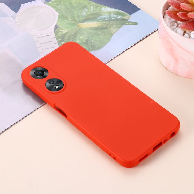 For OPPO A58 5G / A58x / A78 5G Global Pure Color Liquid Silicone Shockproof Phone Case