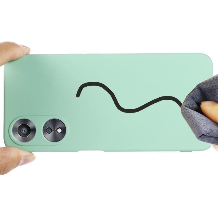 For OPPO A58 5G / A58x / A78 5G Global Pure Color Liquid Silicone Shockproof Phone Case