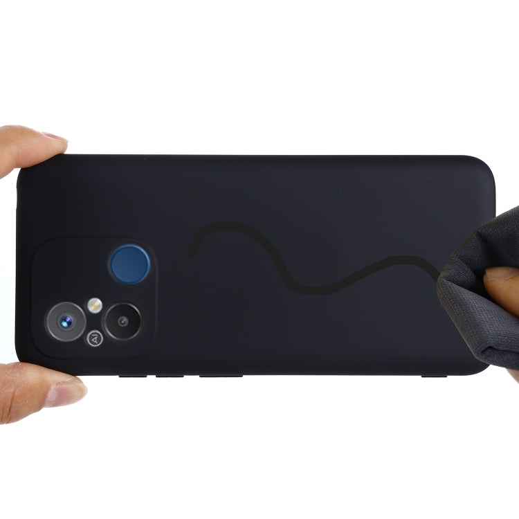 For Xiaomi Redmi 12C / 11A / Poco C55 Pure Color Liquid Silicone Shockproof Phone Case