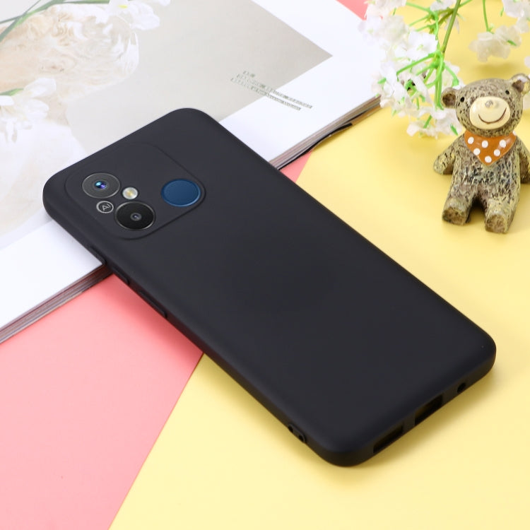 For Xiaomi Redmi 12C / 11A / Poco C55 Pure Color Liquid Silicone Shockproof Phone Case