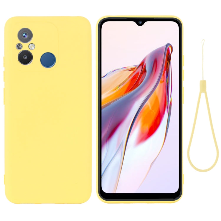 For Xiaomi Redmi 12C / 11A / Poco C55 Pure Color Liquid Silicone Shockproof Phone Case