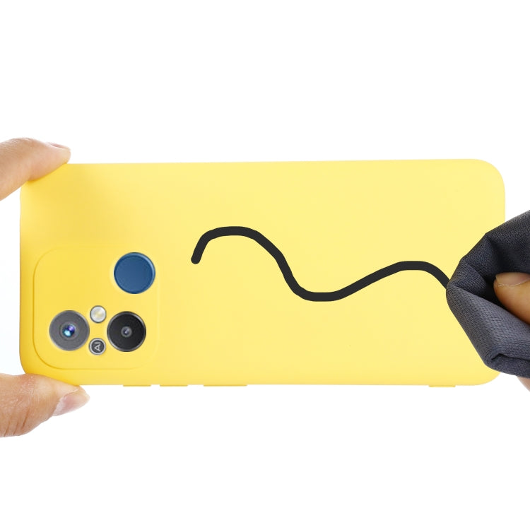 For Xiaomi Redmi 12C / 11A / Poco C55 Pure Color Liquid Silicone Shockproof Phone Case