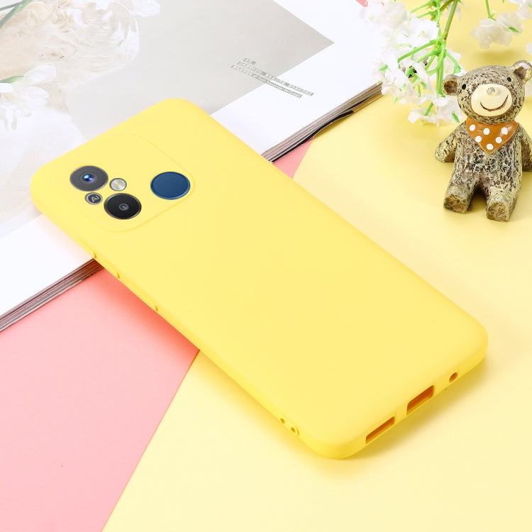 For Xiaomi Redmi 12C / 11A / Poco C55 Pure Color Liquid Silicone Shockproof Phone Case