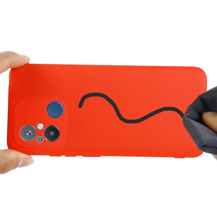 For Xiaomi Redmi 12C / 11A / Poco C55 Pure Color Liquid Silicone Shockproof Phone Case