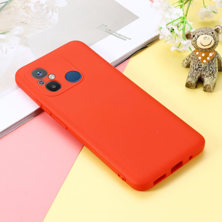 For Xiaomi Redmi 12C / 11A / Poco C55 Pure Color Liquid Silicone Shockproof Phone Case