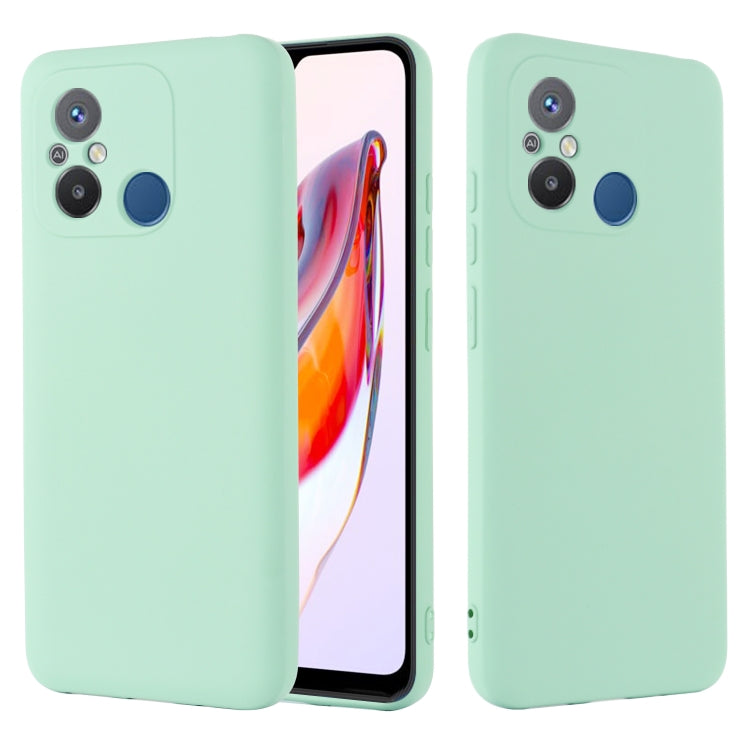 For Xiaomi Redmi 12C / 11A / Poco C55 Pure Color Liquid Silicone Shockproof Phone Case