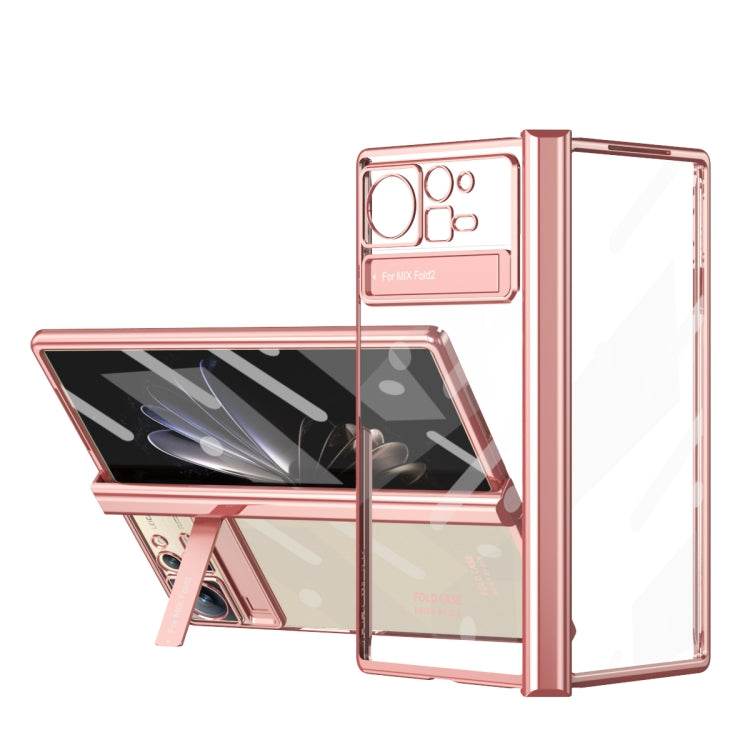 For Xiaomi Mix Fold 2 Electroplated Hinge Transparent Phone Case