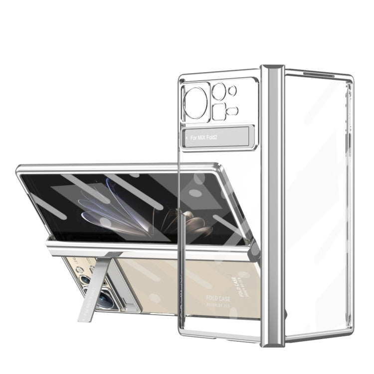 For Xiaomi Mix Fold 2 Electroplated Hinge Transparent Phone Case