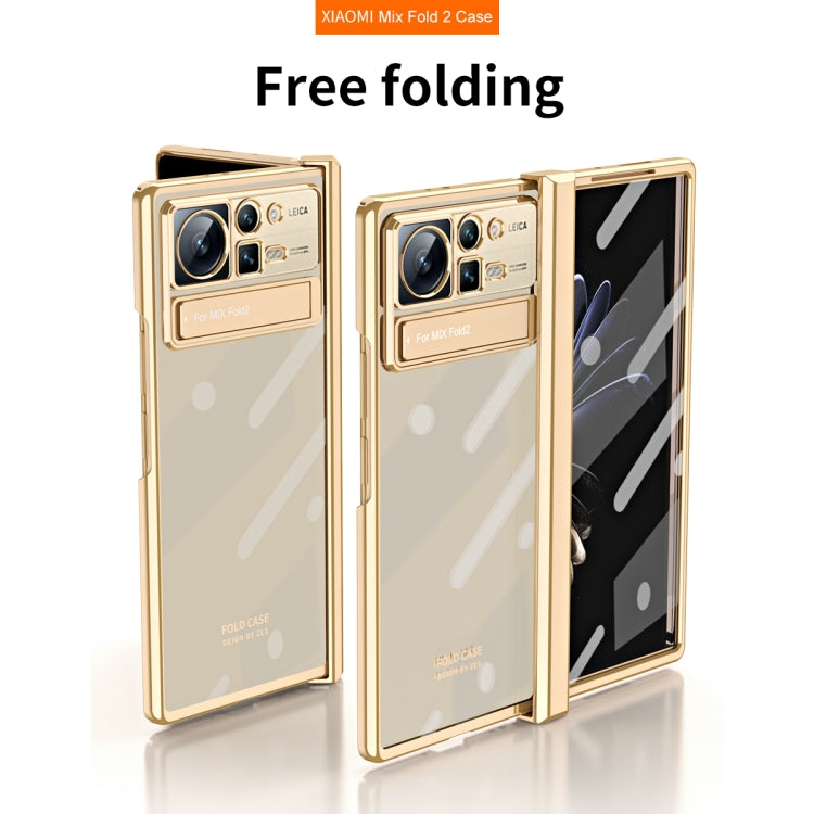 For Xiaomi Mix Fold 2 Electroplated Hinge Transparent Phone Case