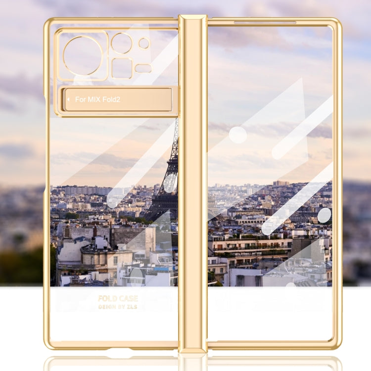 For Xiaomi Mix Fold 2 Electroplated Hinge Transparent Phone Case