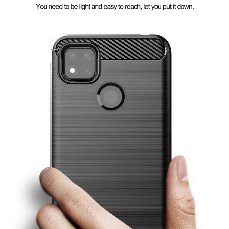 For Xiaomi Redmi 9 Activ Brushed Texture Carbon Fiber TPU Phone Case