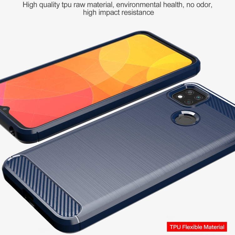 For Xiaomi Redmi 9 Activ Brushed Texture Carbon Fiber TPU Phone Case
