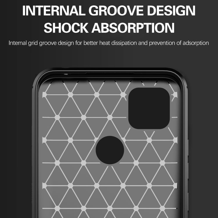 For Xiaomi Redmi 9 Activ Brushed Texture Carbon Fiber TPU Phone Case