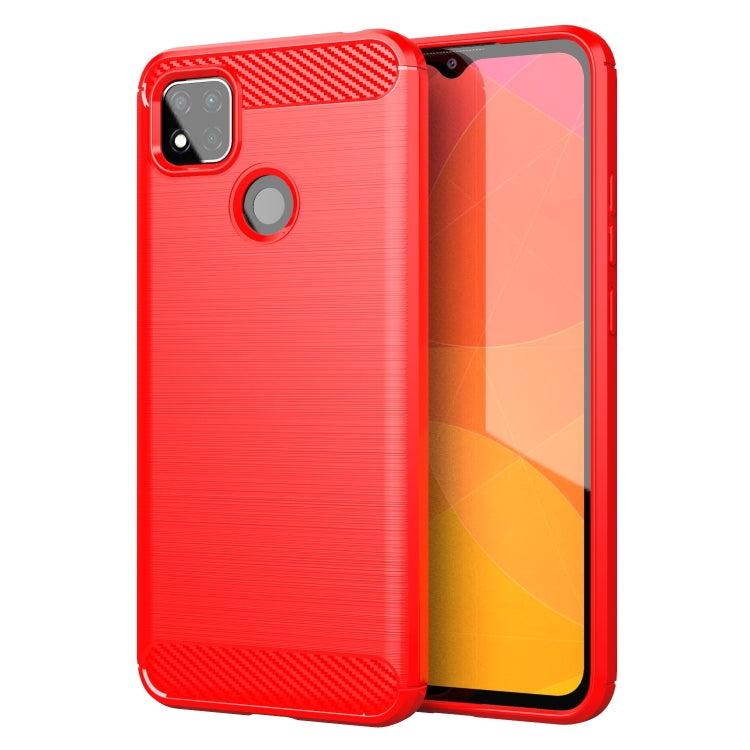 For Xiaomi Redmi 9 India Brushed Texture Carbon Fiber TPU Phone Case