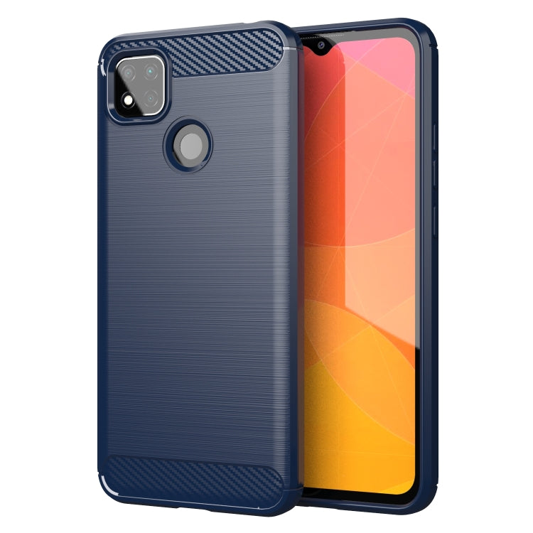 For Xiaomi Redmi 9C NFC Brushed Texture Carbon Fiber TPU Phone Case