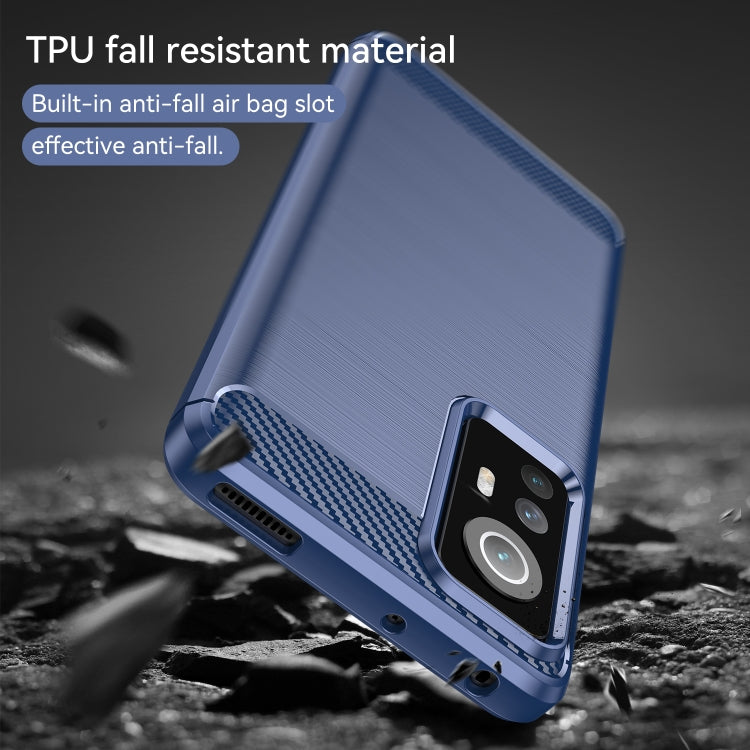 For Xiaomi Redmi 12S Brushed Texture Carbon Fiber TPU Phone Case