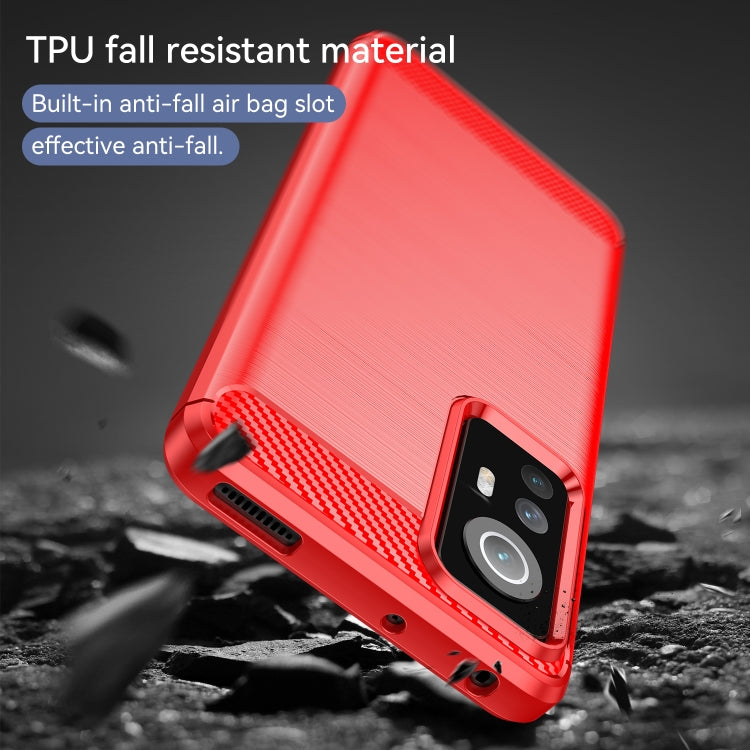 For Xiaomi Redmi 12S Brushed Texture Carbon Fiber TPU Phone Case
