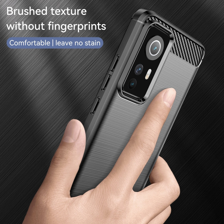 For Xiaomi Redmi 12S Brushed Texture Carbon Fiber TPU Phone Case