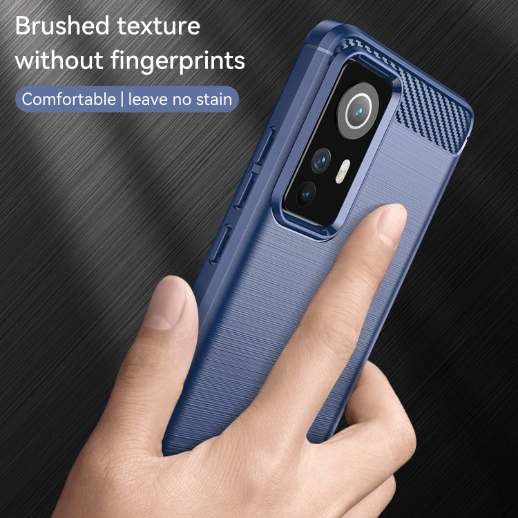 For Xiaomi 12X Brushed Texture Carbon Fiber TPU Phone Case