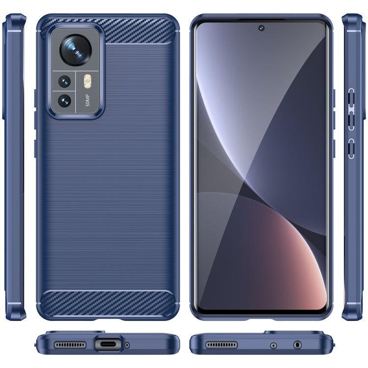 For Xiaomi 12 Pro Dimensity Brushed Texture Carbon Fiber TPU Phone Case